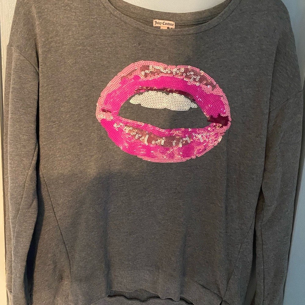 Juicy Couture Sequin Lips Pullover